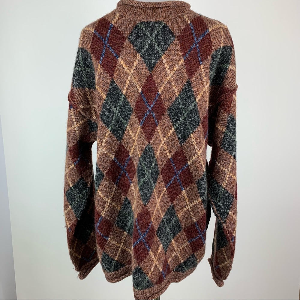 Vintage Tricots St. Raphael Diamond Print Sweater XL